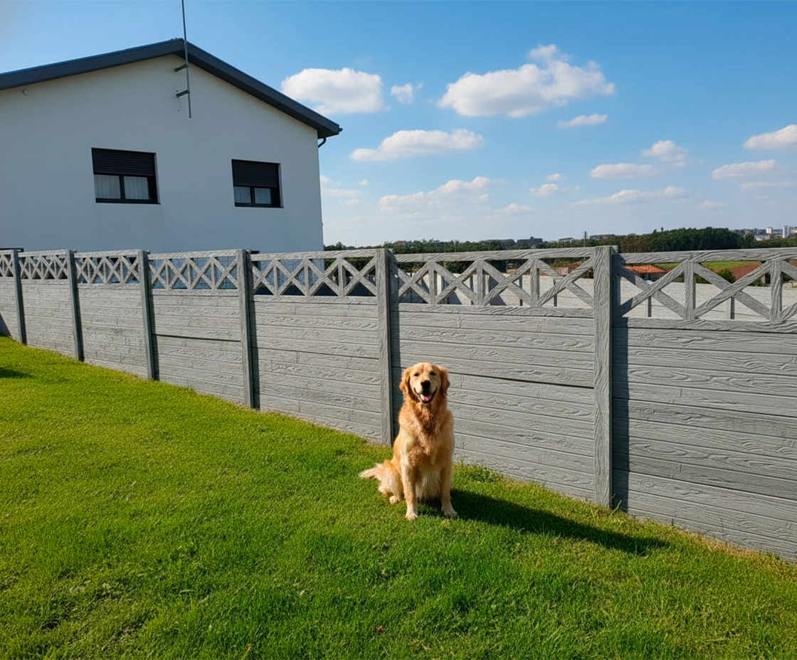 Vedação modular de betão Euromuro — Campo de Milho