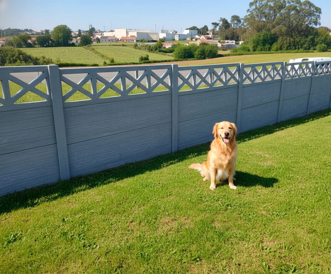 Vedação modular de betão Euromuro — Campo de Milho